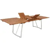 Gardissimo Edelstahl/ Akazienholz Gartenausziehtisch "Kyoto" holz