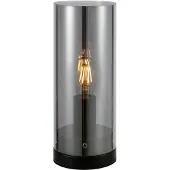 Markslöjd Post Tischleuchte H29 Black/Smoke - , Grau, für Wohnzimmer, Metall
