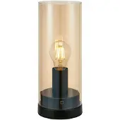 Markslöjd Post Tischleuchte H29 Black/Amber - , Schwarz, für Wohnzimmer, Metall