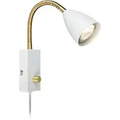 Markslöjd Ciro Flex Wandleuchte Weiß/Messing - , Weiß, für Schlafzimmer, Metall