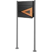 ML-Design | Briefkasten Willy Schwarz Stahl 55x120x11 cm | NADUVI
