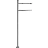 ML-Design | Briefkastenständer Carter Silberfarben Stahl 42.5x120x10 cm | NADUVI