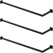 ML-Design | 3er-Set Eck-Kleiderstangen Allie Schwarz Stahl 112x30x6.5 cm | NADUVI