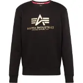 Alpha industries modernes Herren Sweatshirt mit Baumwolle Schwarz