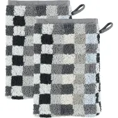 Cawö Waschlappen Cawö Unique Karo Anthracite multicolor (6er-Set)