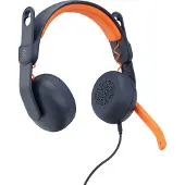 Logitech Zone Learn, Kabelgebunden, Ausbildung, 154,5 g, Kopfhörer, Blau, Orange