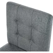 Beliani Barhocker Grau 2er Set Polsterbezug Rechteckig Modern