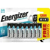 Energizer - batterijen Max Plus AA/LR06/E91, blister van 8 + 4