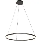Steinhauer Design-Pendelleuchte Ringlux schwarz Ø 80cm