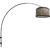 Steinhauer Wandleuchte Sparkled Light schwarz mit Bambus