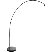 Mexlite Stehleuchte Solva 1-flammig Schwarz Matt 35x165cm