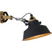 Mexlite Wandleuchte - schwarz - Nove - kunststoff metall - Ø 18cm - E27 - 1320ZW -