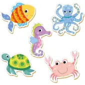Educa Set mit 5 Puzzeln Für Kinder Wassertiere