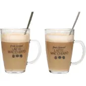 Excellent Housewares 2 Latte Macchiato Tassen