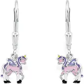 Prinzessin Lillifee Paar Ohrhänger "Einhorn", silber (silber, 925), Ohrringe, Kinder, Silber 925 (Sterlingsilber), Paar Ohrhänger