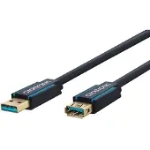 ClickTronic USB 3.0 Verlängerung, Hochgeschwindigkeits-Verlängerung für USB Stecker vom Typ A