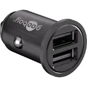 Goobay Dual-USB Auto Ladegerät (2xUSB), 24W max. 4.8A (12/24V) 2xUSB