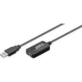 Wentronic USB 2.0 10m, 10 m, USB A, USB A, USB 2.0, Männlich/Weiblich, Schwarz