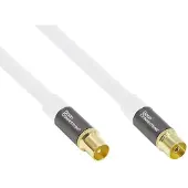 GOOD CONNECTIONS Antennenkabel SmartFLEX, IEC/Koax Stecker an Buchse, vergoldet, vierfach geschirmt, Schirmmass 120dB