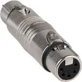Neutrik NA5FF - Rundadapter (XLR Kabelbuchse 5-polig / XLR Kabelbuchse 5-polig) - in silber (NA5FF)