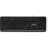 Nedis Kabelgebundenes Keyboard - USB-A - Multimedia - QWERTY - US-Layout - Numerische Tastatur