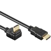 Goobay HDMI-Kabel 61276 HDMI 2.0, vergoldete Stecker, 4K UHD bei 60 Hz, 10,2 Gbit/s, HDMI auf HDMI, gewinkelt, 5m