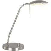 Steinhauer Tischleuchte Eloi 1-flammig Stahl gebürstet 40x17cm