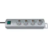Brennenstuhl Primera-Line Steckdosenleiste 4-fach silber 1,5m H05VV-F 3G1,5, 1153390124
