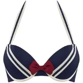 Marlies Dekkers Badmode Push Up Bikini BH Sailor Mary | Grösse: 80B | Farbe: Navy-Blau/Elfenbein