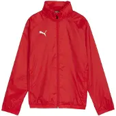 Puma teamGOAL Allwetterjacke Kids Rot Weiss F01 || Größe 128