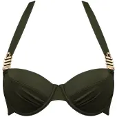 Marlies Dekkers Royal Navy Seaweed Green Plunge Balcony Bikini Top Größe: 70E | Bikinis Outlet | Damen | Blau