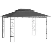 The Living Store Pavillon 4x3x2,7 m Anthrazit 160 g/m²