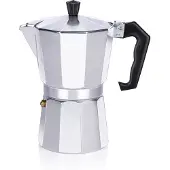 Sonstiges Kaffeekocher für 6 Tassen à ca. 30 ml, Percolator, für Feuer, Gas- oder E-Herd, Filtereinsatz, Sicherheitsventil, hitzebeständiger Griff
