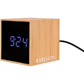 Karlsson - Wecker Mini Cube - Bambus - 6,3x6,3cm