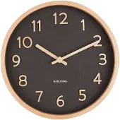 Karlsson - Wanduhr Pure Wood - Schwarz - Ø22cm