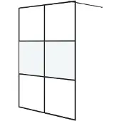 vidaXL Duschwand für Begehbare Dusche Schwarz 140x195 cm Halbmatt ESG