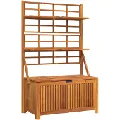 The Living Store Truhe mit Rankgitter 99x50x160 cm Massivholz Akazie