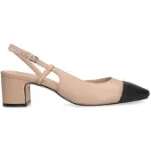 Manfield Beigefarbene Slingbackpumps aus Leder | Größe 40