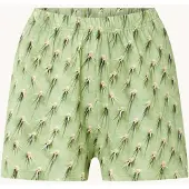 Snurk Pyjama Hose Shorts Cozy Damen Cactus Green-XS
