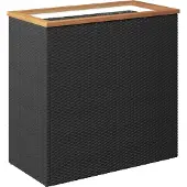 vidaXL - Pflanzgefäß - 80x40x80 - cm - Poly - Rattan - schwarz