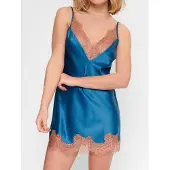 Lingadore Night Slipdress Cedar Wood | Grösse: XS | Farbe: Petrol
