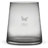 Yoursurprise Vase mit Gravur - Getöntes Glas