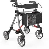 Russka Leichtgewichtrollator Elan classic Sitzhöhe 54cm anthrazit/dunkelrot 1 St