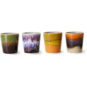 HK Living Keramik-Eierbecher-Insel-Set aus den 70er-Jahren, 4-teilig – ACE7252