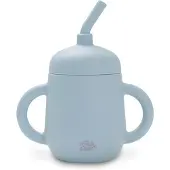 Interbaby ANTI-TROP-BECHER + SILIKON-STROH- BLAU GRAU