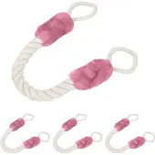 Relaxdays 4 x Türkordel Klemmschutz rosa Creme,Rosa