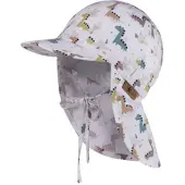 Sterntaler Schirmmütze mit Nackenschutz Dinos weiß 1612432_500