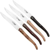 Laguiole En Aubrac 4MC99QFIHK, 4-teiliges Steakmesserset, French Wood