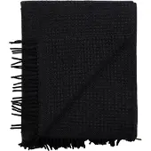 Røros Tweed - Vega Wolldecke 210 x 150 cm, schwarz