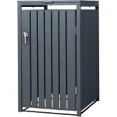 ML-Design Mülltonnenbox 1er für 1 Tonne, 240L 68x80x120 cm Anthrazit, Stahl, wetterfest/abschließbar